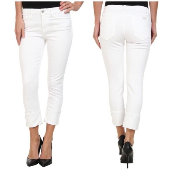 Joe's Jeans Denim - Joe’s Jeans Clean Cuff Crop Jeans White 29